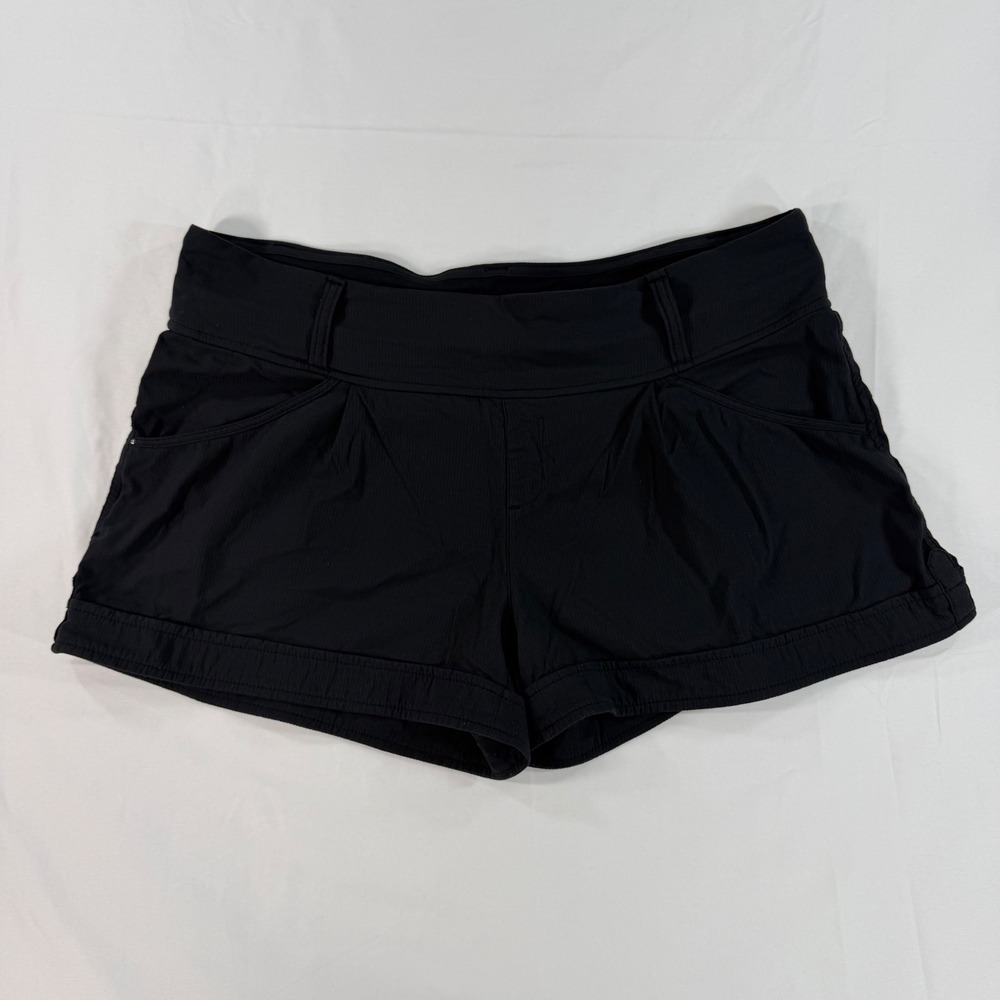 Lole Montreal Womens‎ Black Hiking Travel Active Shorts Size L Stretch Pockets